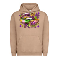 Pigment Burro Mardi Gras lips Urban Hoodie - HowdyJamesFarm