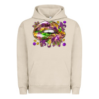 Pigment French Oak Mardi Gras lips Urban Hoodie - HowdyJamesFarm