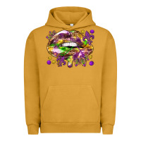 Pigment Peanut Butter Mardi Gras lips Urban Hoodie - HowdyJamesFarm