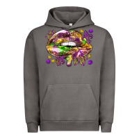 Pigment Tornado Mardi Gras lips Urban Hoodie - HowdyJamesFarm