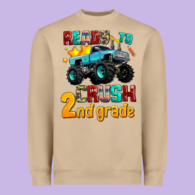 Ready To School Crush 2nd Grade Heavyweight Sweatshirt Designed By Adodesignshop