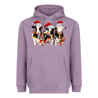 Lavender christmas three cows Heavyweight Hoodie - MaliasSmallBusiness