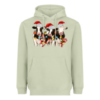 Matcha christmas three cows Heavyweight Hoodie - MaliasSmallBusiness