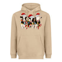 Christmas Three Cows Heavyweight Hoodie | Teevron