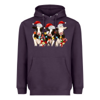 Plum christmas three cows Heavyweight Hoodie - MaliasSmallBusiness