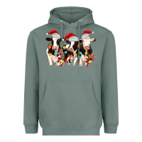 Sage christmas three cows Heavyweight Hoodie - MaliasSmallBusiness