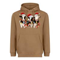 Toasted Coconut christmas three cows Heavyweight Hoodie - MaliasSmallBusiness