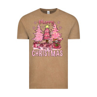 Vintage Coffee pink merry christmas bbs Vintage Tee - BundleAndBundleShop