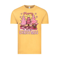 Vintage Mustard pink merry christmas bbs Vintage Tee - BundleAndBundleShop