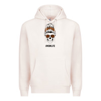 Pale Pink Brown Glitter, Western Vintage Patterned Mom Skull Premium Hoodie - Bettercallsaul