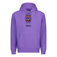 Purple Brown Glitter, Western Vintage Patterned Mom Skull Premium Hoodie - Bettercallsaul
