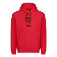 Red Brown Glitter, Western Vintage Patterned Mom Skull Premium Hoodie - Bettercallsaul