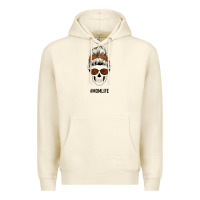 Sandshell Brown Glitter, Western Vintage Patterned Mom Skull Premium Hoodie - Bettercallsaul