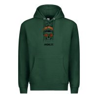 Sports Green Brown Glitter, Western Vintage Patterned Mom Skull Premium Hoodie - Bettercallsaul