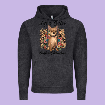 Life Is Better With A Chihuahua Vintage Hoodie Designed By Jahusdesignshop