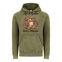 Vintage Olive life is better with a chihuahua Vintage Hoodie - JahusDesignShop