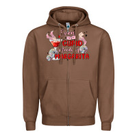 Chestnut even cupid need a margarita Zipper Hoodie - MaliasSmallBusiness