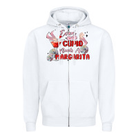 White even cupid need a margarita Zipper Hoodie - MaliasSmallBusiness