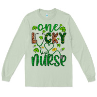 Matcha Leopard Glitter One Lucky Nurse Long Sleeve Tee - Artiststas