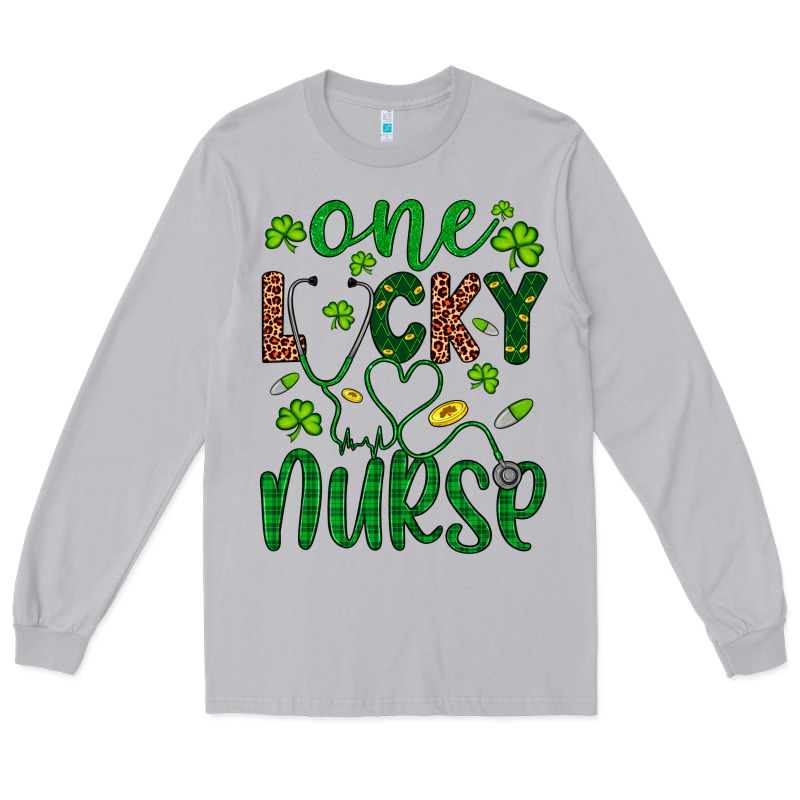 Leopard Glitter One Lucky Nurse Long Sleeve Tee by Artiststas | Teevron