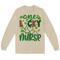 Mushroom Leopard Glitter One Lucky Nurse Long Sleeve Tee - Artiststas