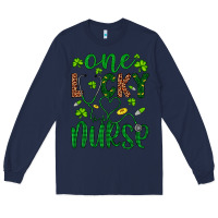 Navy Leopard Glitter One Lucky Nurse Long Sleeve Tee - Artiststas