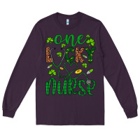 Plum Leopard Glitter One Lucky Nurse Long Sleeve Tee - Artiststas