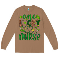 Toasted Coconut Leopard Glitter One Lucky Nurse Long Sleeve Tee - Artiststas