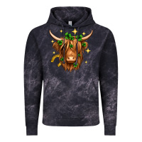Cloud Black St. Patrick's Day Highland Cow Vintage Hoodie - Neo Western