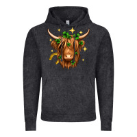Vintage Black St. Patrick's Day Highland Cow Vintage Hoodie - Neo Western