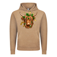 Vintage Coffee St. Patrick's Day Highland Cow Vintage Hoodie - Neo Western