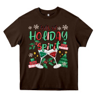 Chocolate Brown full of holiday Heavy Core Tee - MaliasSmallBusiness