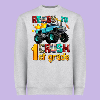 Ready To School Crush 1st Grade Heavyweight Sweatshirt Designed By Adodesignshop