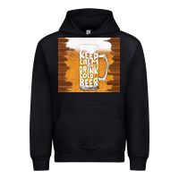 Black keep calm and drink cold beer Urban Hoodie - TumblerDesignByShophia