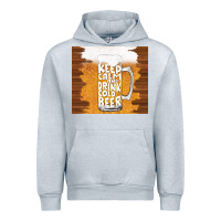 Heather Grey keep calm and drink cold beer Urban Hoodie - TumblerDesignByShophia