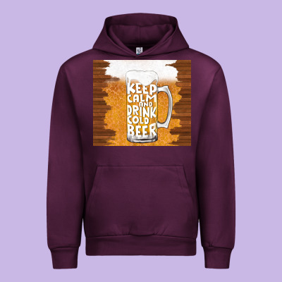 Keep Calm And Drink Cold Beer Urban Hoodie Designed By Tumblerdesignbyshophia