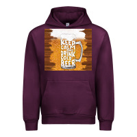 Mauve Wine keep calm and drink cold beer Urban Hoodie - TumblerDesignByShophia