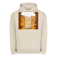 Pigment French Oak keep calm and drink cold beer Urban Hoodie - TumblerDesignByShophia