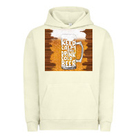 Pigment Pistachio keep calm and drink cold beer Urban Hoodie - TumblerDesignByShophia