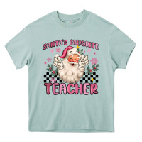 Arona santa's favorite teacher Heavy Core Tee - MaliasSmallBusiness