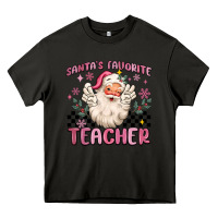 Asphalt santa's favorite teacher Heavy Core Tee - MaliasSmallBusiness