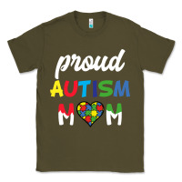 Army Green Proud Autism Mom Mothers Day Gift Autism Awareness Classic Tee - CowhideDigitalArt