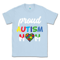 Dusty Blue Proud Autism Mom Mothers Day Gift Autism Awareness Classic Tee - CowhideDigitalArt