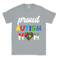 Heather Grey Proud Autism Mom Mothers Day Gift Autism Awareness Classic Tee - CowhideDigitalArt