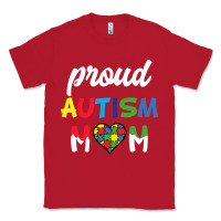 Red Proud Autism Mom Mothers Day Gift Autism Awareness Classic Tee - CowhideDigitalArt