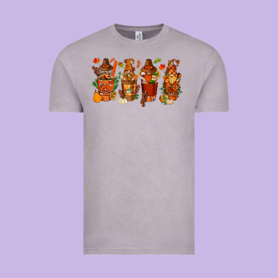 Thanksgiving Coffee Cups With Gnomes Bbs Vintage Tee Designed By Bundleandbundleshop