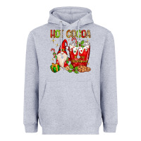Heather Grey Christmas gnome hot cocoa Heavyweight Hoodie - MaliasSmallBusiness