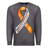 Charcoal Heather Kidney Cancer Ribbon Baseball Premium Sweatshirt - BundleAndBundleShop