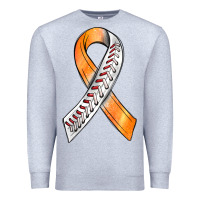 Heather Grey Kidney Cancer Ribbon Baseball Premium Sweatshirt - BundleAndBundleShop
