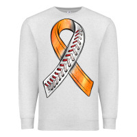 Oatmeal Heather Kidney Cancer Ribbon Baseball Premium Sweatshirt - BundleAndBundleShop